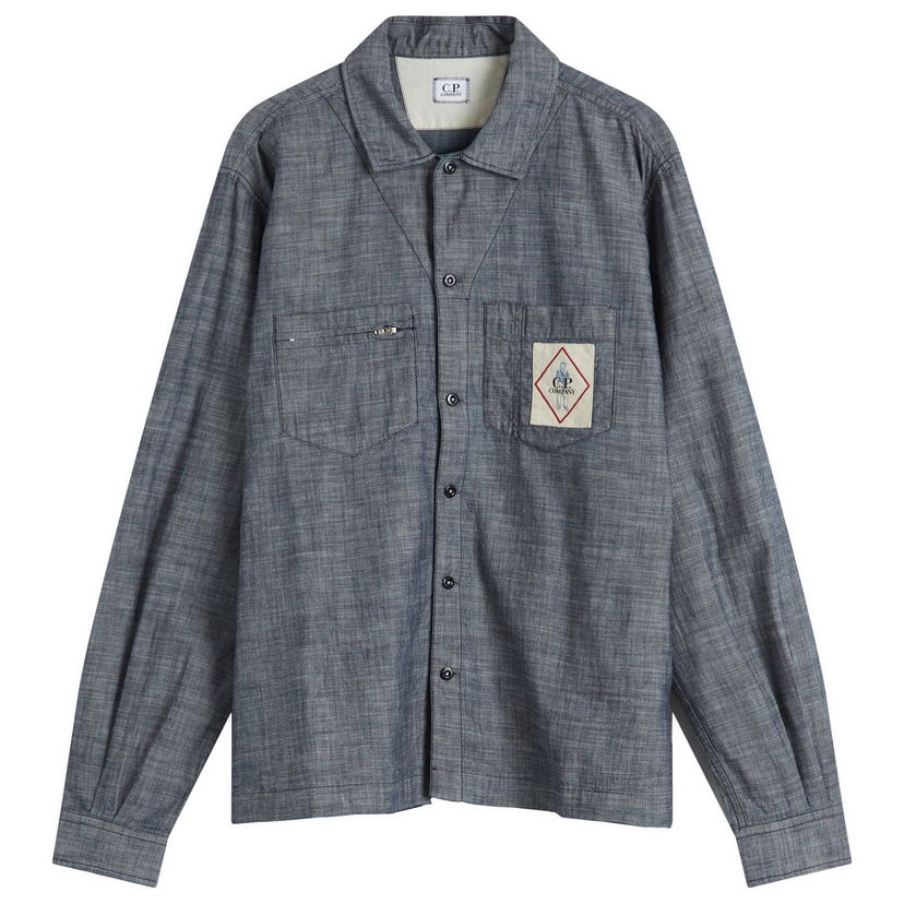 Skjorte C.P. Company C.P. Company Chambray Longsleeve Shirt Blå | 18CMSH152A-110065W-D17