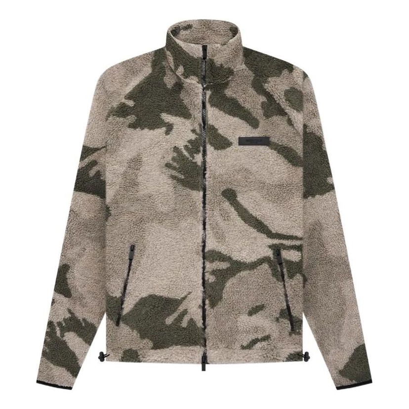 Sweater Fear of God Essentials Polar Fleece Zip Jacket Grøn | FOG-SS22-057