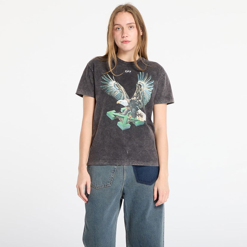 T-shirt Off-White Eagle Arrow 90S Skate Short Sleeve T-Shirt Sort | OWAA13EF25JER0011301