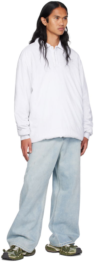 Polo skjorte We11done Padded Logo Polo Hvid | WD-TT2-24-739-U-WH, 3