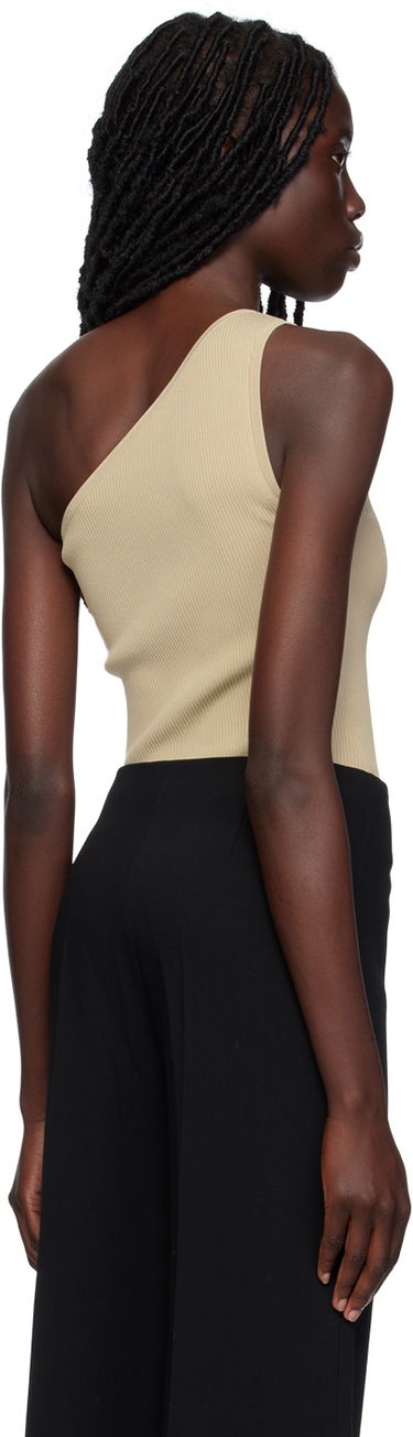 Tanktop TOTEME TOTEME Women's Single-Shoulder Tank Top Beige | 233-5183-755, 2
