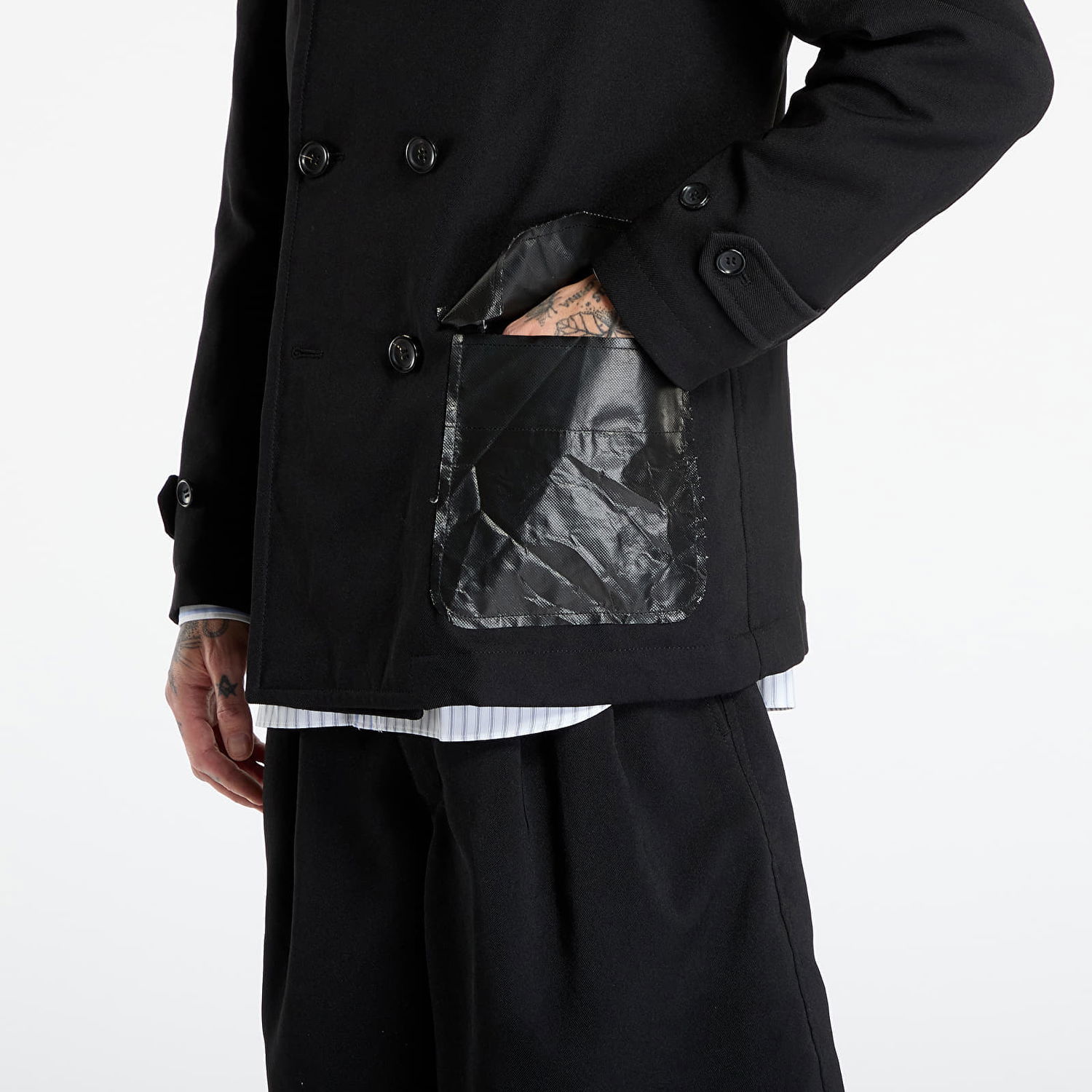 Frakker Comme des Garçons Comme des Garçons SHIRT Double Breasted Coat Sort | FP-C501-W25 Black, 1