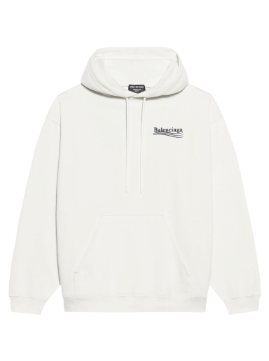 Sweatshirt Balenciaga Political Campaign Hoodie Medium Fit Hvid | 600583 TKVI9 9084