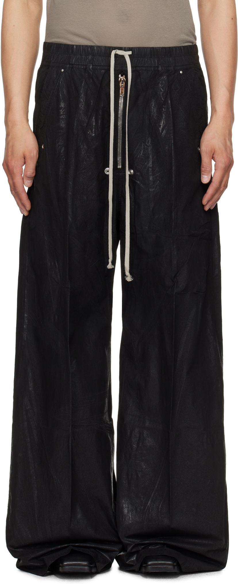 Bukser Rick Owens Rick Owens DRKSHDW Hollywood Geth Belas Trousers Sort | DU01E3378 PF