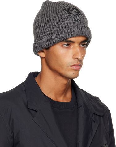 Beanie Y-3 Y-3 Chunky Knit Beanie Grå | JX8309, 1