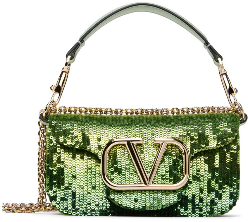 Skuldertaske Valentino Garavani Green Small Locò Grøn | 3W2B0K53GVF, 0