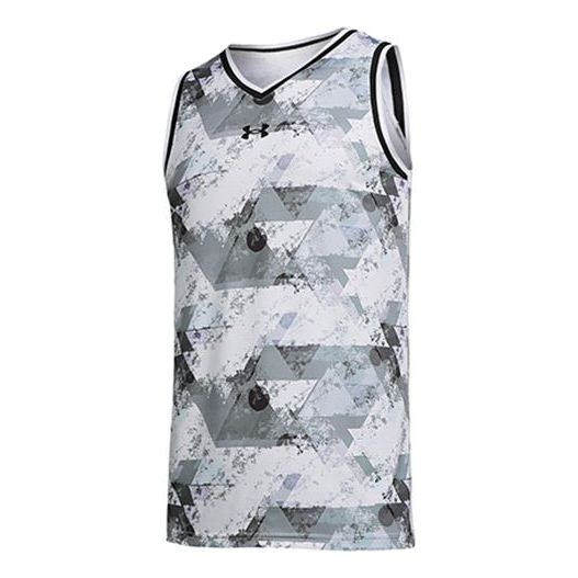 Tanktop Under Armour Printed Basketball Jersey Hvid | 21500108-100, 0