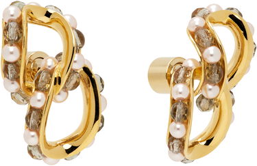 Øreringe KIKO KOSTADINOV Kiko Kostadinov Kandel Gold-Tone, Pearl, and Smoky Quartz Earrings Gul | KKWAW25ER02-156, 1