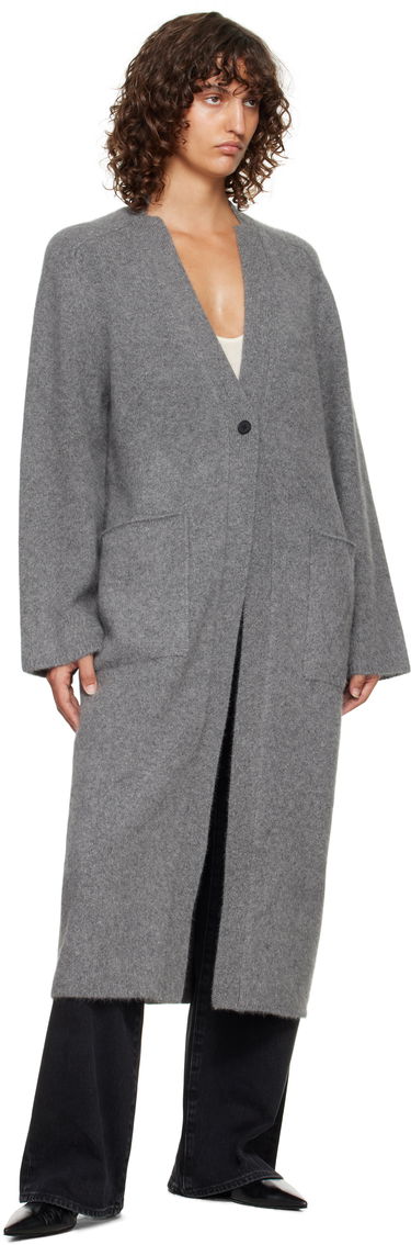 Sweater Loulou de Saison Loulou de Saison Smet Yak Blend Maxi Cardigan Grå | SMET, 3