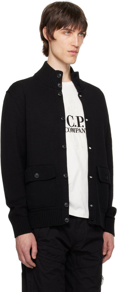 Sweater C.P. Company C.P. Company Knit Lens Cardigan Sort | 18CMKN078A-110058A, 1