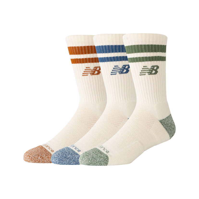 Sokker New Balance Multicolor Crew Socks Hvid | NBLAS35210AS3