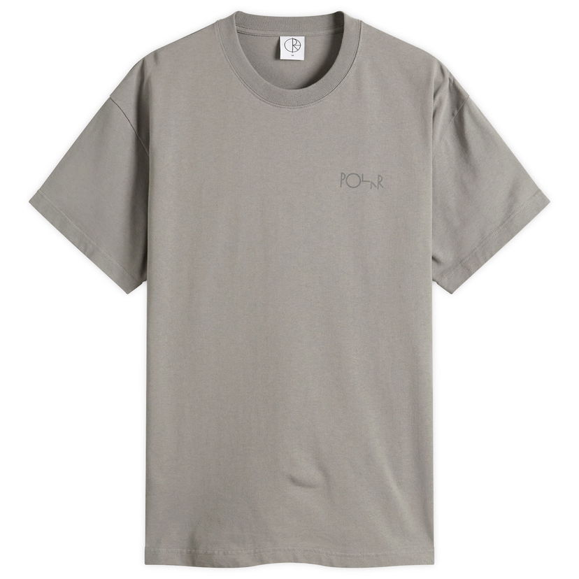 T-shirt Polar Skate Co. Stroke Logo Contrast T-Shirt, Size Large Grå | PSC-SU25-14-GRY