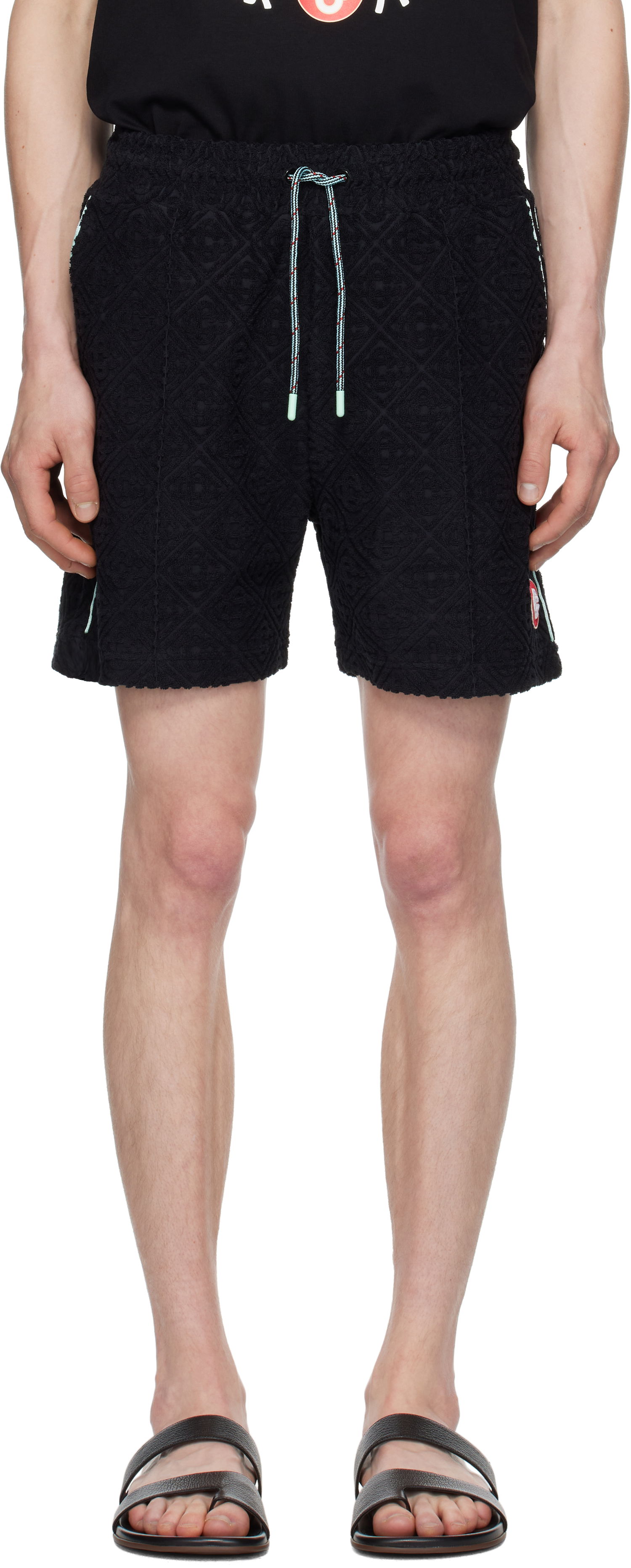 Shorts Casablanca Casablanca Monogram Jacquard Towelling Shorts Sort | MPF25-JTR-271-02, 0