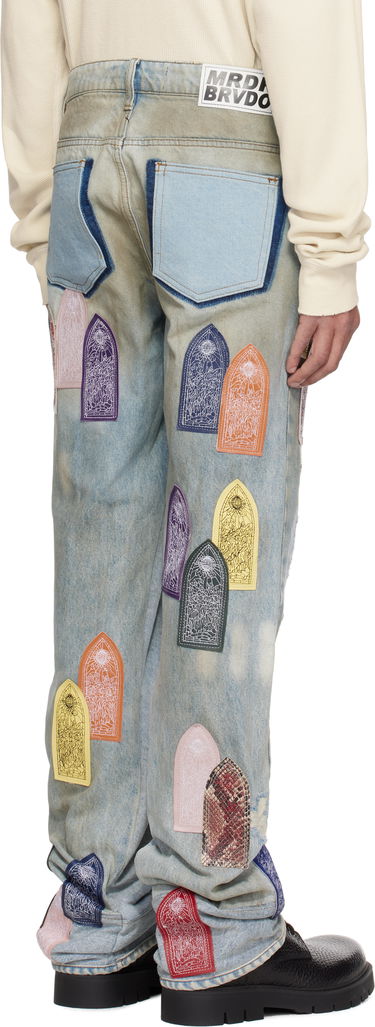 Jeans Who Decides War Who Decides War Patched Distressed Jeans Blå | 1120920030SS25, 2