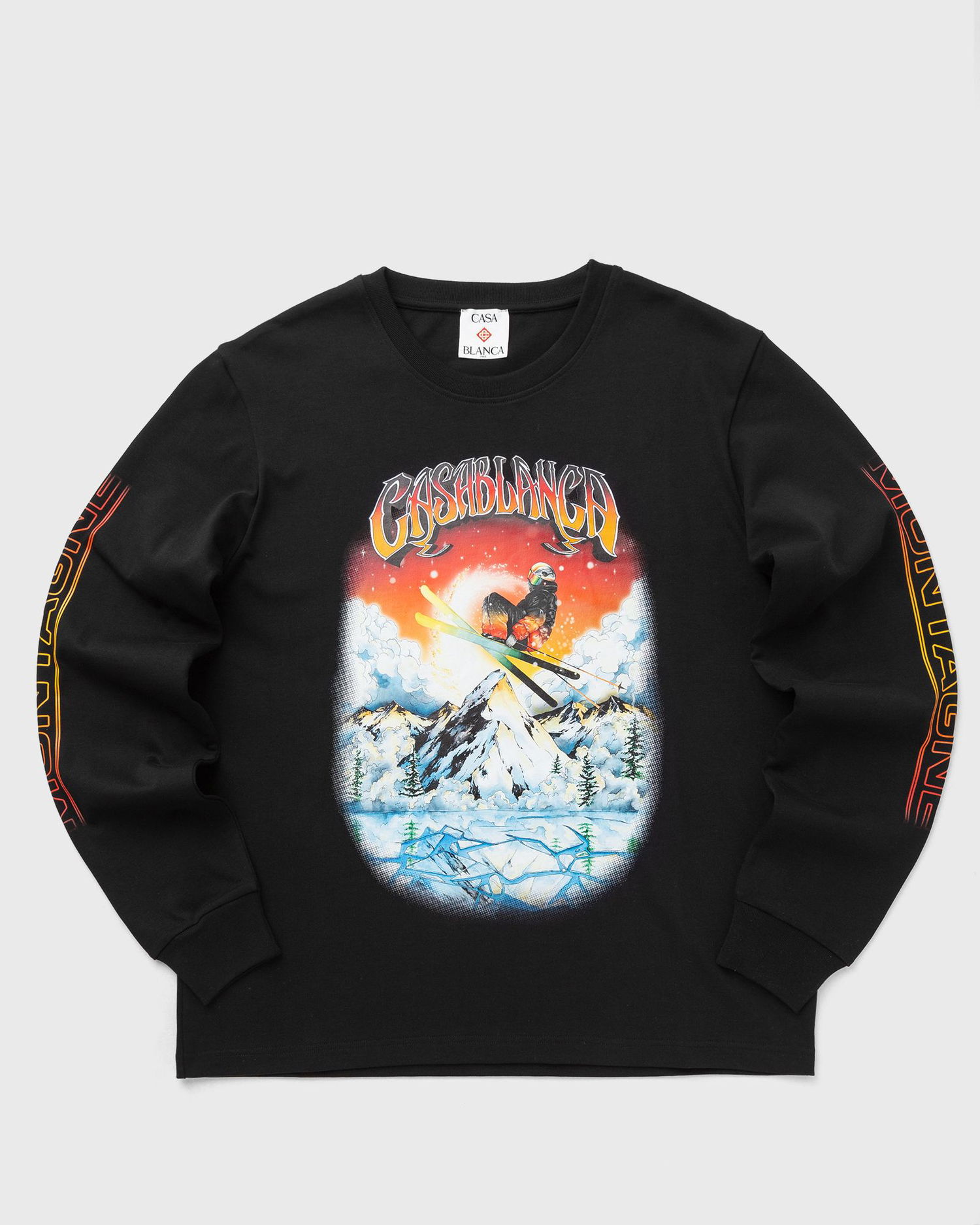 T-shirt Casablanca Casablanca Ski Print Long Sleeve T-Shirt Sort | M-AW25-JTP-151-01, 0