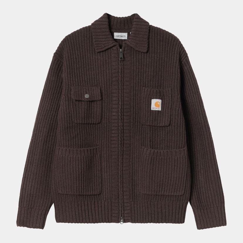 Jakke Carhartt WIP Carhartt WIP Chore Knit Jacket Brun | I035399_9
