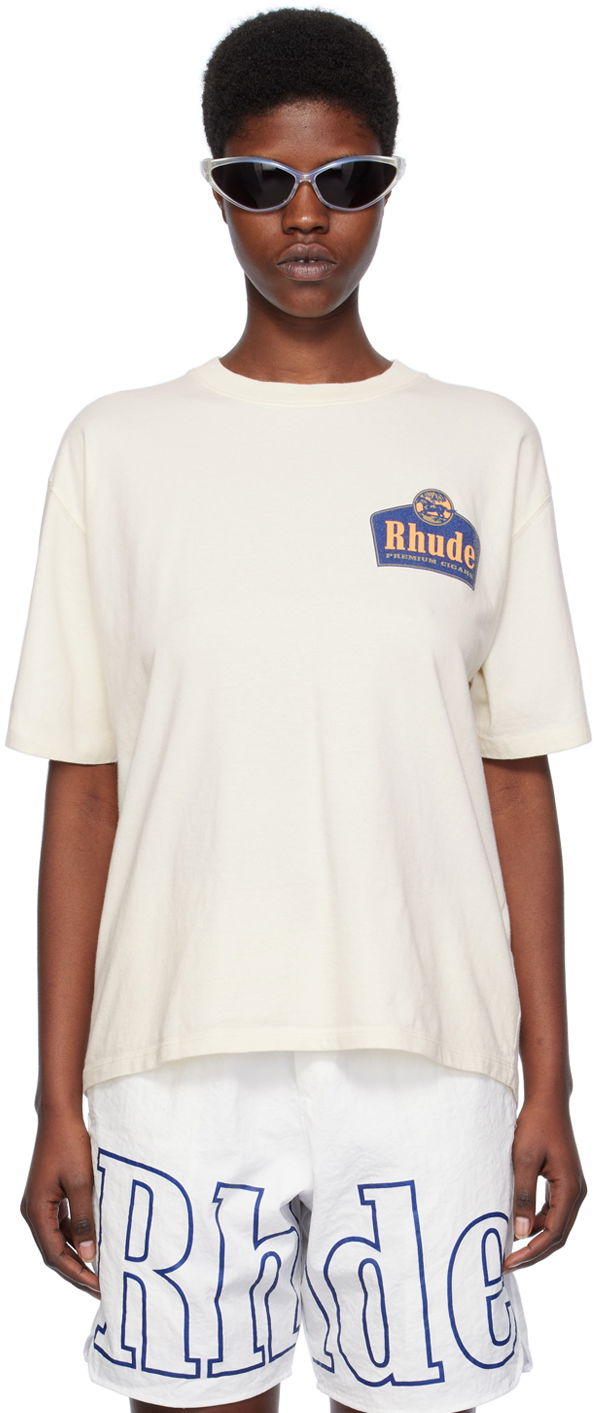 T-shirt Rhude 'Grand Cru' T-Shirt "Off-White" Beige | RHPS24TT05012611
