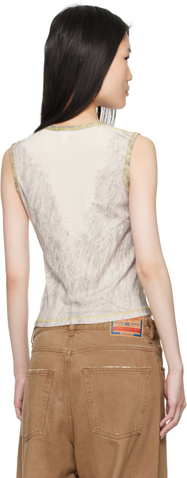 Tanktop Diesel Graphic Print Slim Fit Tank Top Beige | A17083 0CPAA, 2