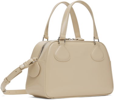 Skuldertaske Courrèges Studded Leather Bowling Bag Beige | 324GSA130CV0033, 2