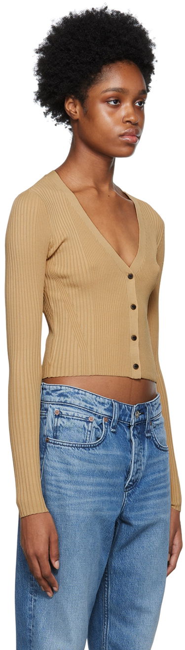 Sweater rag & bone Rib Knit Cardigan Brun | WAS22FS038WD38, 1