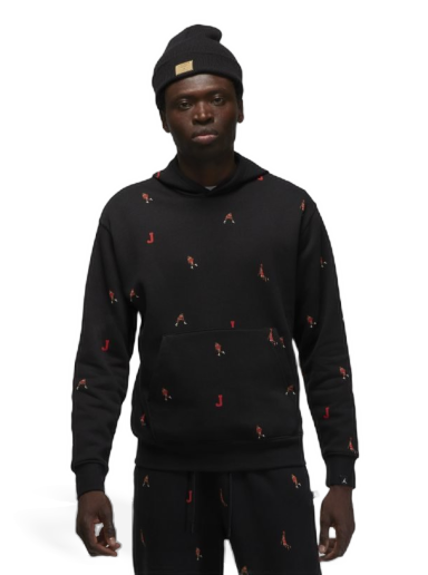 Sweatshirt Jordan Jordan Essentials Holiday Jumpman Fleece Sweatshirt Sort | DV9392-010