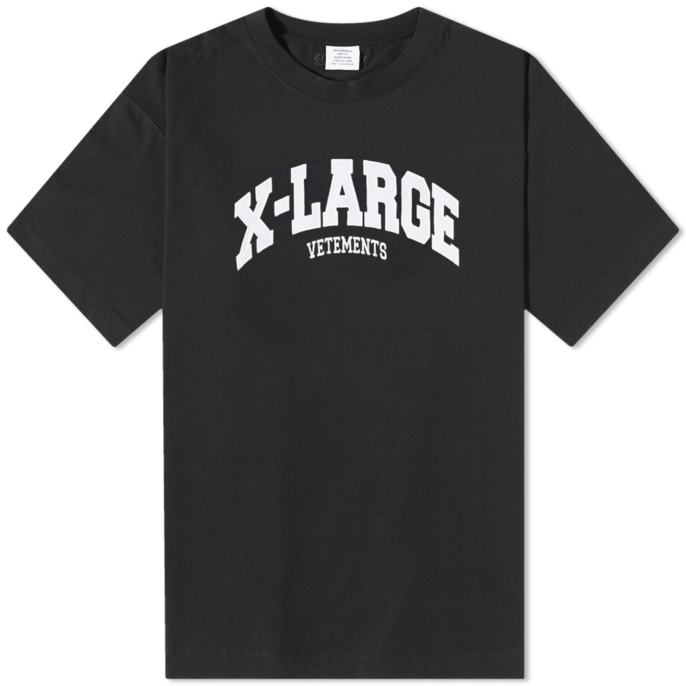 T-shirt VETEMENTS X-Large Logo Tee Sort | UE63TR860B, 0