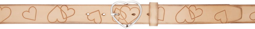 Bælter OUR LEGACY 3 CM Wide Heart Buckle Leather Belt Beige | A424835N