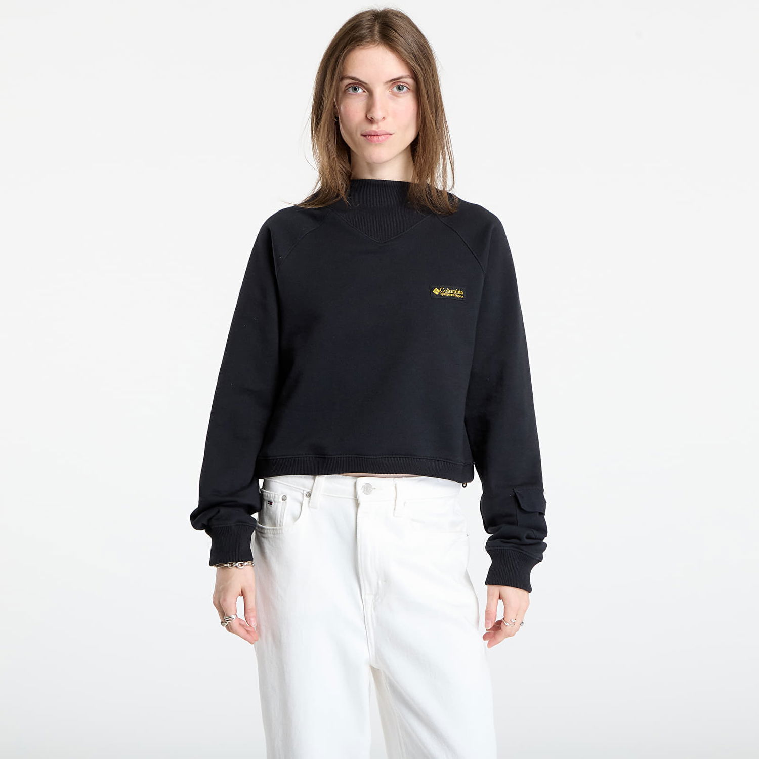 Sweatshirt Columbia Columbia High Cascades™ Crop French Terry Sweatshirt Sort | 2136421010, 0