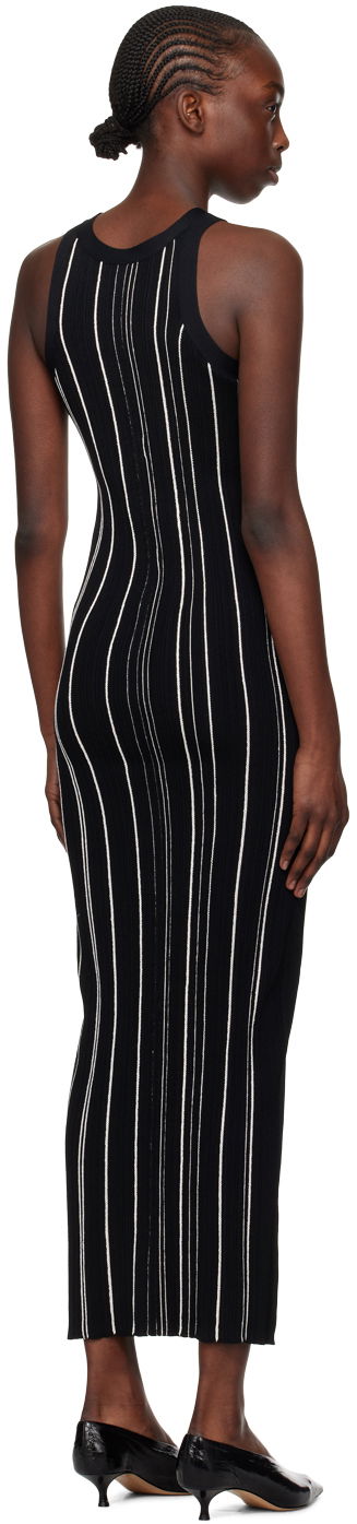Kjole TOTEME TOTEME Braid Rib Tank Midi Dress Sort | 242-WRD2305-YA0044, 2