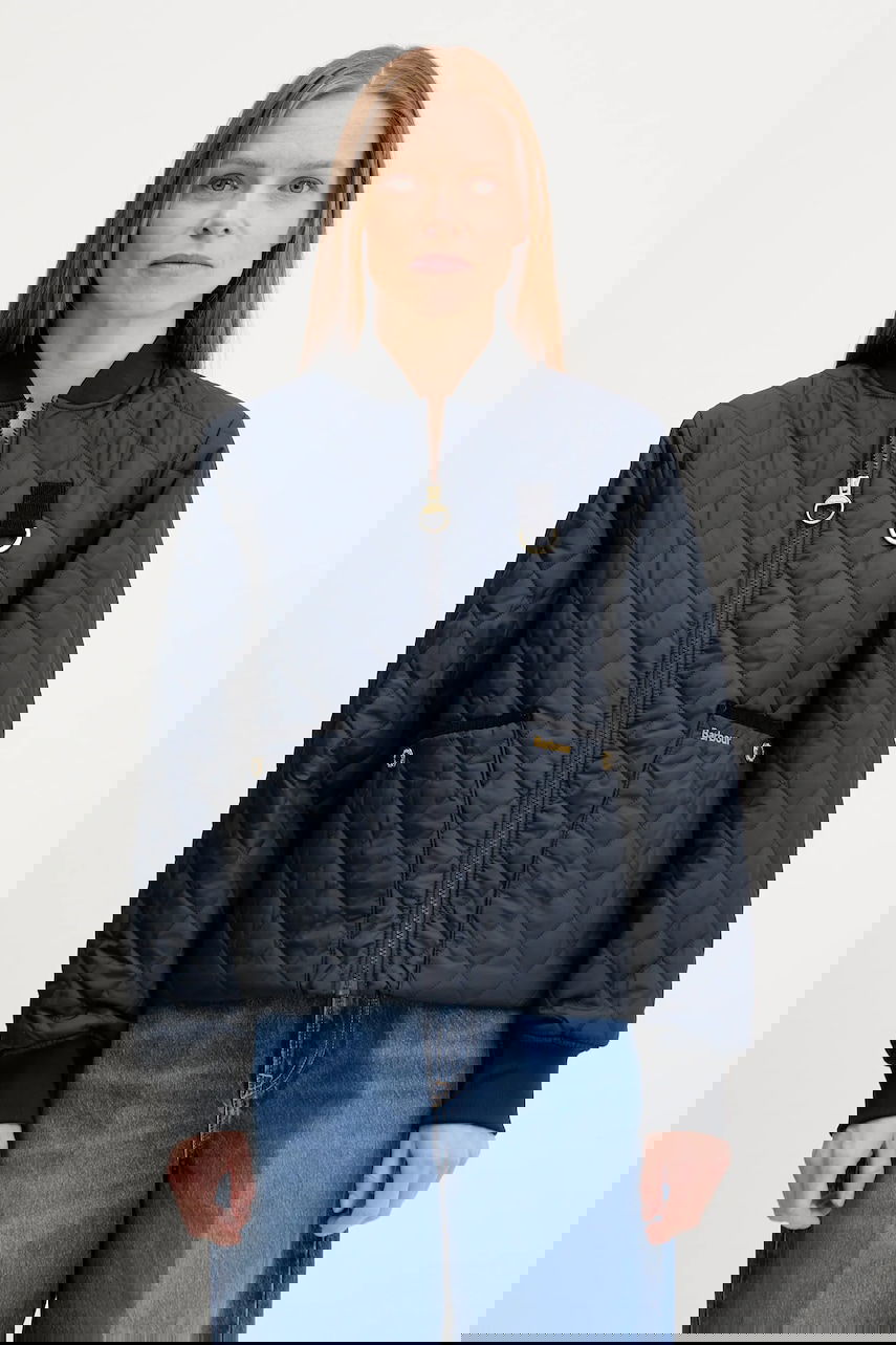 Bomberjakke Barbour Barbour Reyna Quilted Bomber Jacket Mørkeblå | LQU1826, 0