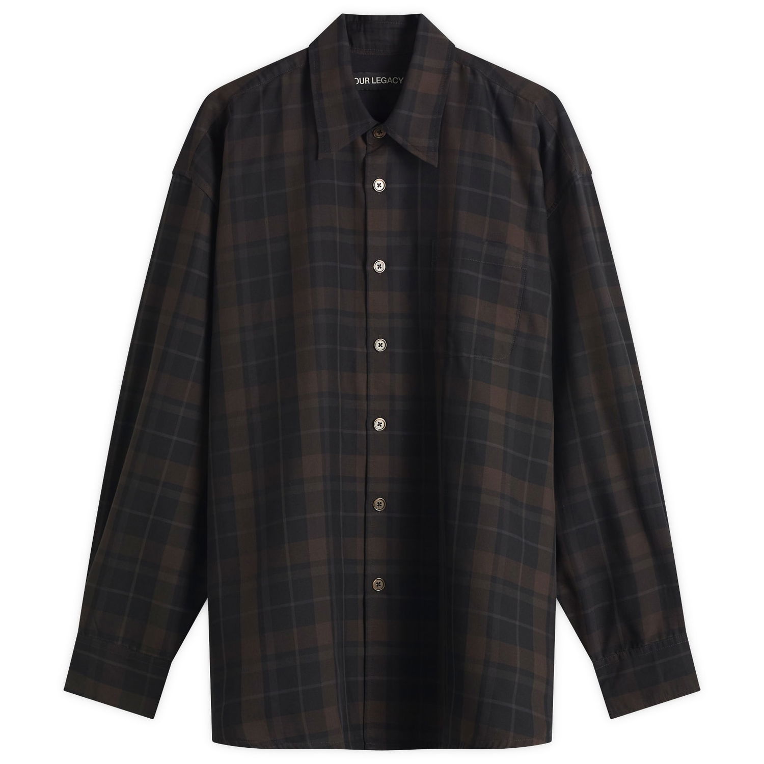 Skjorte OUR LEGACY Our Legacy Borrowed Shirt, Shadow Check Brun | M2252OB, 1