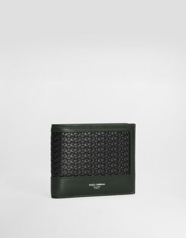 Tegnebog Dolce & Gabbana Dolce & Gabbana Woven Leather Bifold Wallet Grøn | BP3102AN41989868, 1