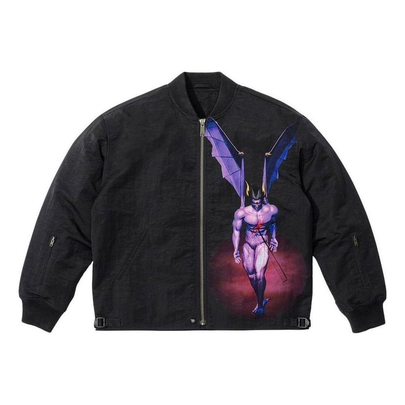 Bomberjakke Supreme Yamamoto Nylon Bomber Jacket Sort | SUP-FW22-255