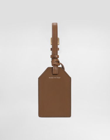 Nøgleringe Dolce & Gabbana Dolce & Gabbana Calfskin Luggage Tag with Padlock Brun | BI3417A9S258Z093, 1