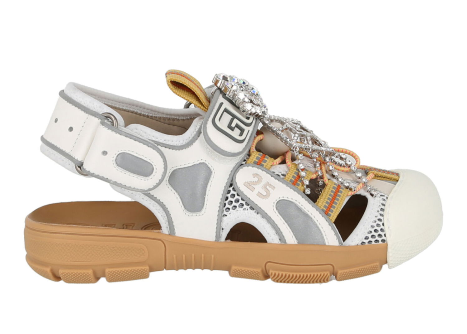 Sneakers og sko Gucci Tinsel Sport Sandals Crystal White Grey (Women's) Flerfarvet | 571557 98D10 8475, 0