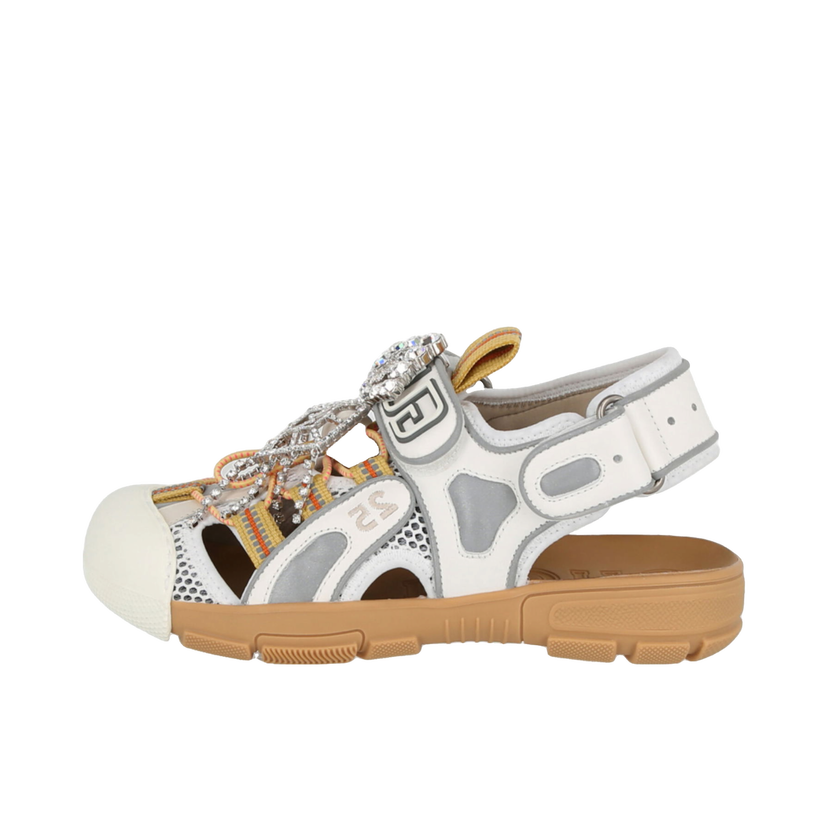 Sneakers og sko Gucci Tinsel Sport Sandals Crystal White Grey (Women's) Flerfarvet | 571557 98D10 8475