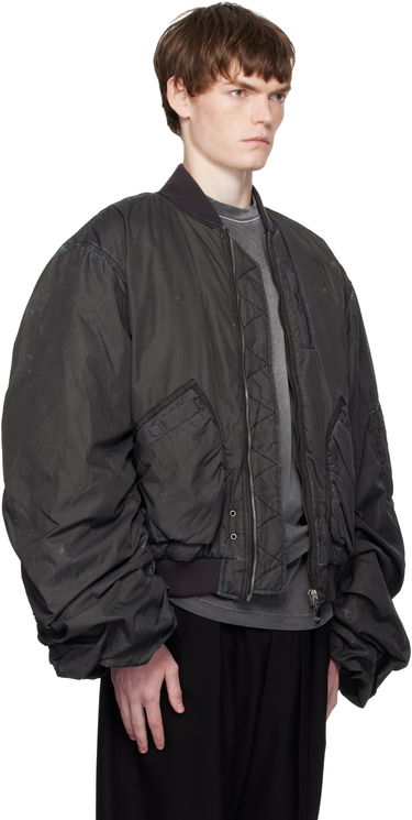 Bomberjakke We11done We11done Washed Nylon Bomber Jacket Sort | WD-JP2-25-059-U-BK, 1