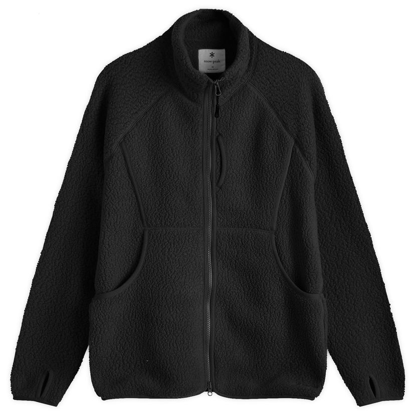 Sweatshirt Snow Peak Thermal Boa Fleece Jacket Sort | SW-24AU005-BLK
