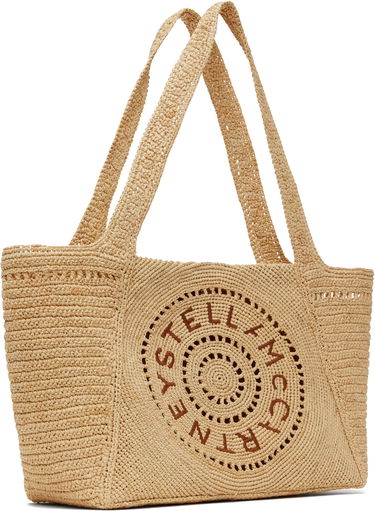 Mulepose Stella McCartney Stella McCartney Logo Raffia Medium Tote Beige | 7B0107WP0375, 1