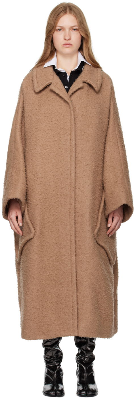 Frakker Maison Margiela Wool Mohair Coat Brun | S51AA0353 S53497