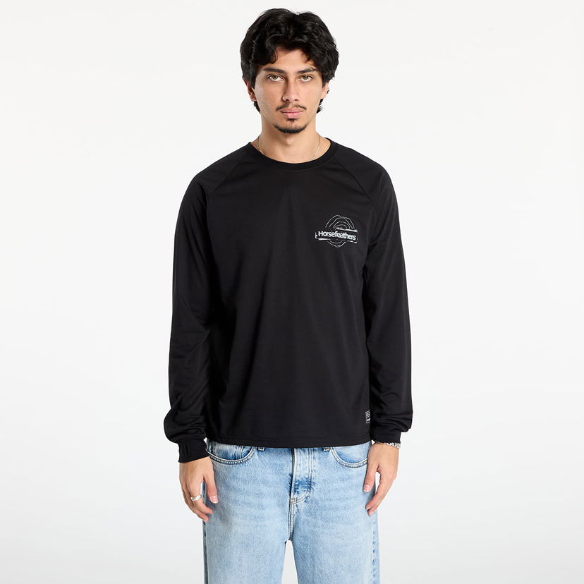 T-shirt Horsefeathers Long Sleeve T-Shirt Shank Sort | SM1395C