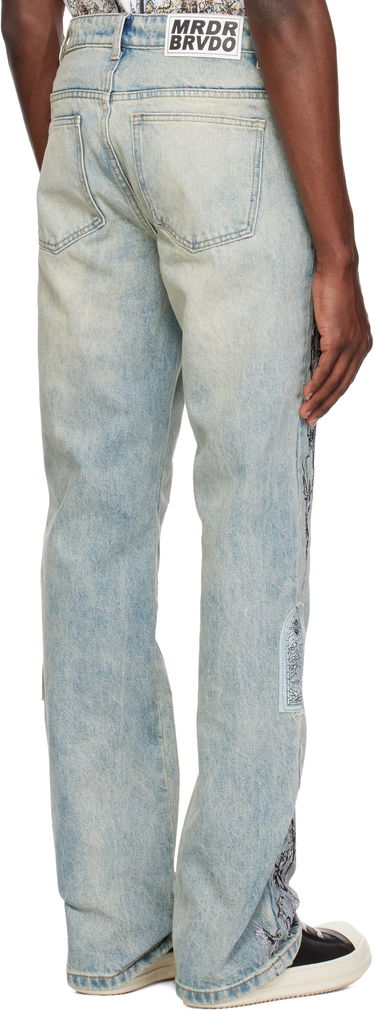 Jeans Who Decides War Who Decides War Scratched Denim Jeans Blå | 1120990009SS25, 2