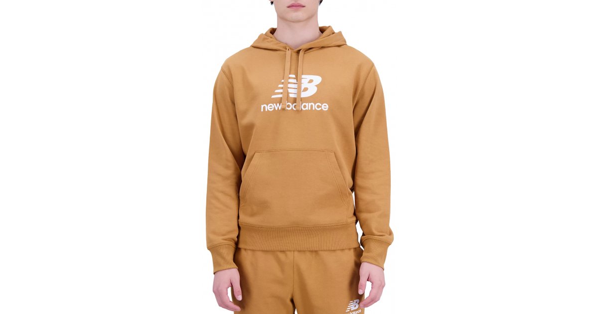 Sweatshirt New Balance Essentials Stacked Logo French Terry Beige | mt31537-tob, 1