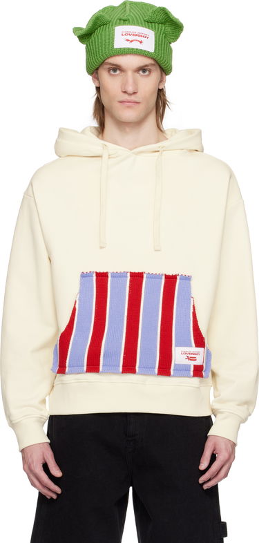 Sweatshirt Charles Jeffrey Loverboy Charles Jeffrey LOVERBOY Knit Patch Rabbit Ears Hoodie Hvid | 54100901, 0