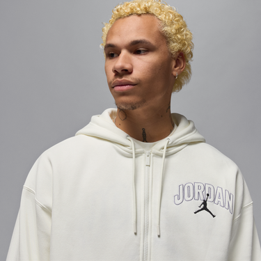 Sweatshirt Jordan Jordan Brooklyn Fleece Full-Zip Hoodie Hvid | IB7908-133, 4