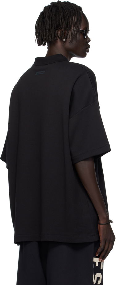Polo skjorte Fear of God ESSENTIALS 90s Fit Piqué Polo Sort | 125SP254400F, 2