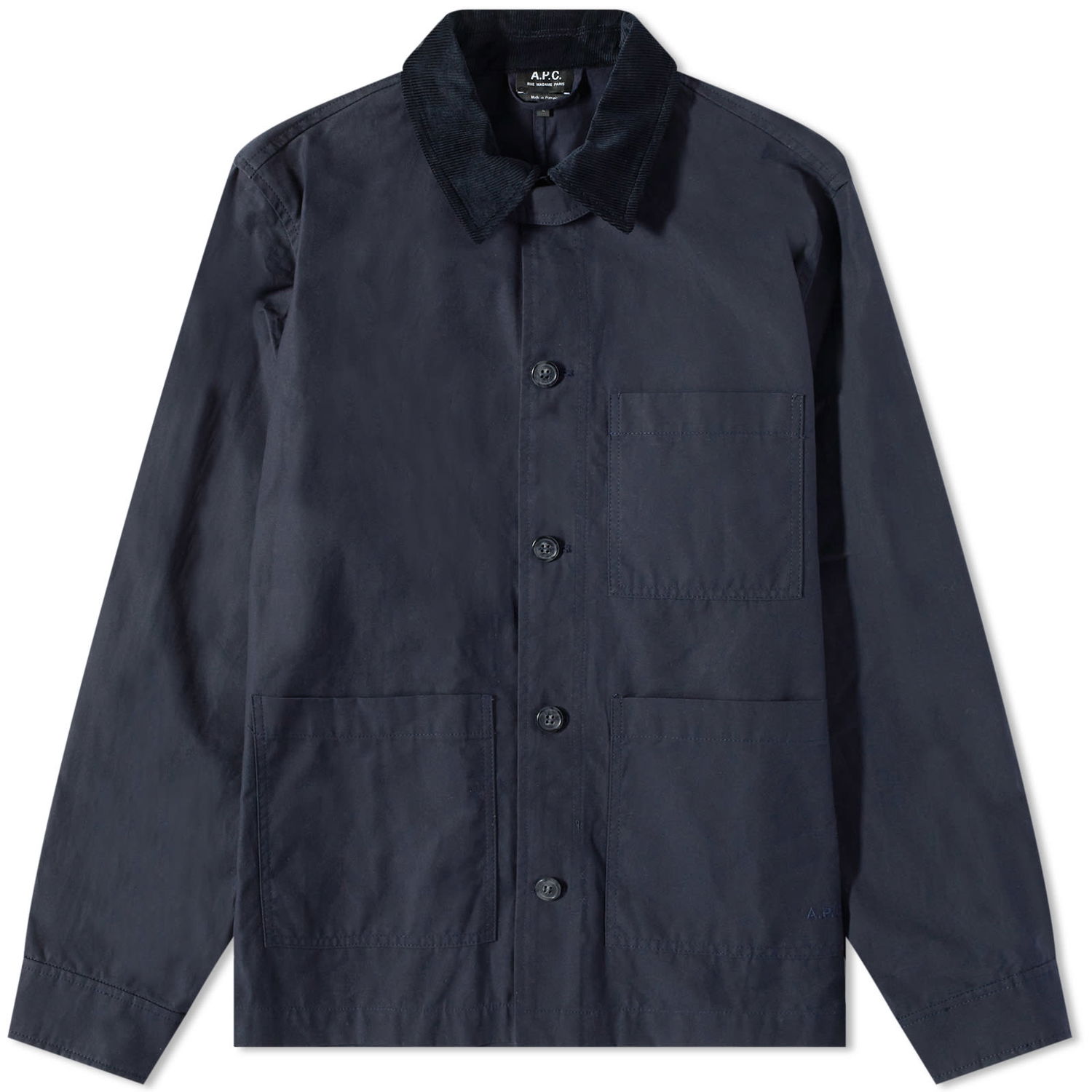 Jakke A.P.C. Gabriel Waxed Cotton Jacket Mørkeblå | COERC-H02841-IAK, 0