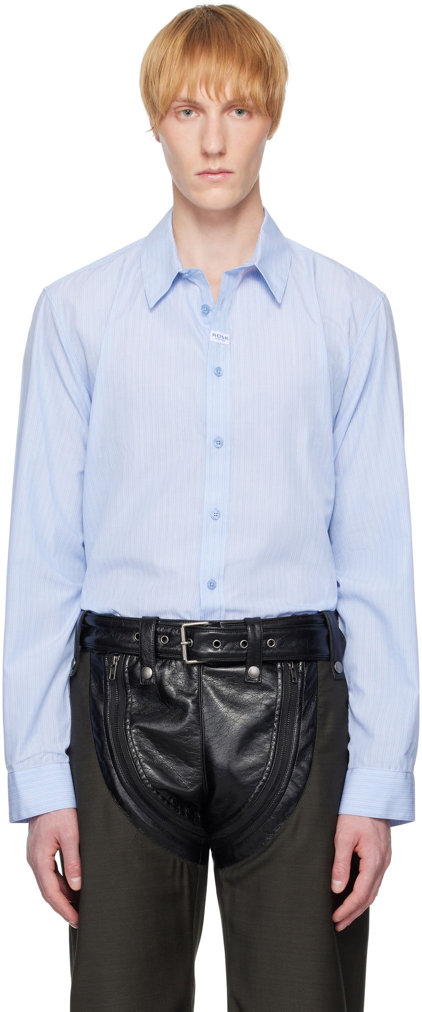 Skjorte Martine Rose Martine Rose Classic Striped Shirt Blå | 401WS15509