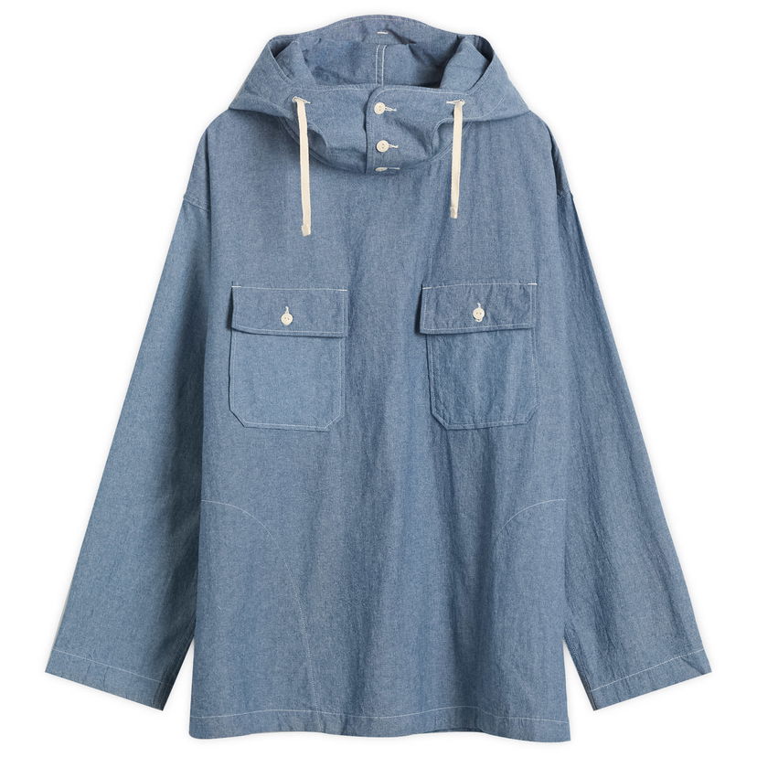 Skjorte Engineered Garments Engineered Garments Chambray Cagoule Shirt, Size Small Blå | 25F1A010-RK025