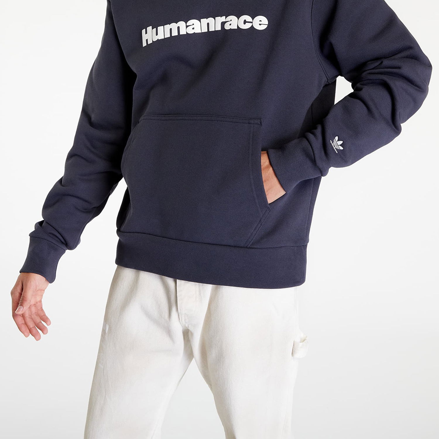 Sweatshirt adidas Originals Pharrell Williams x Basics Hoodie Grå | HS4817, 1